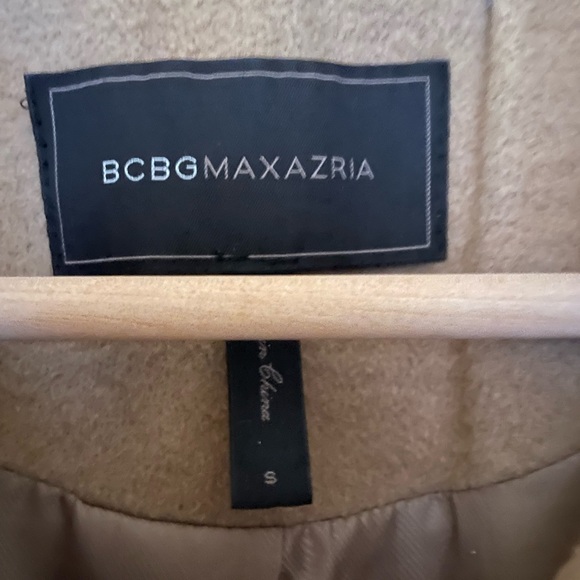 BCBG Wool and cashmere camel peplum coat size small - Picture 2 of 9